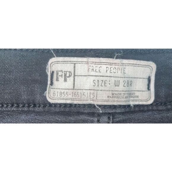 Free People Faded Black Distressed Skinny Jean - Picture 10 of 15